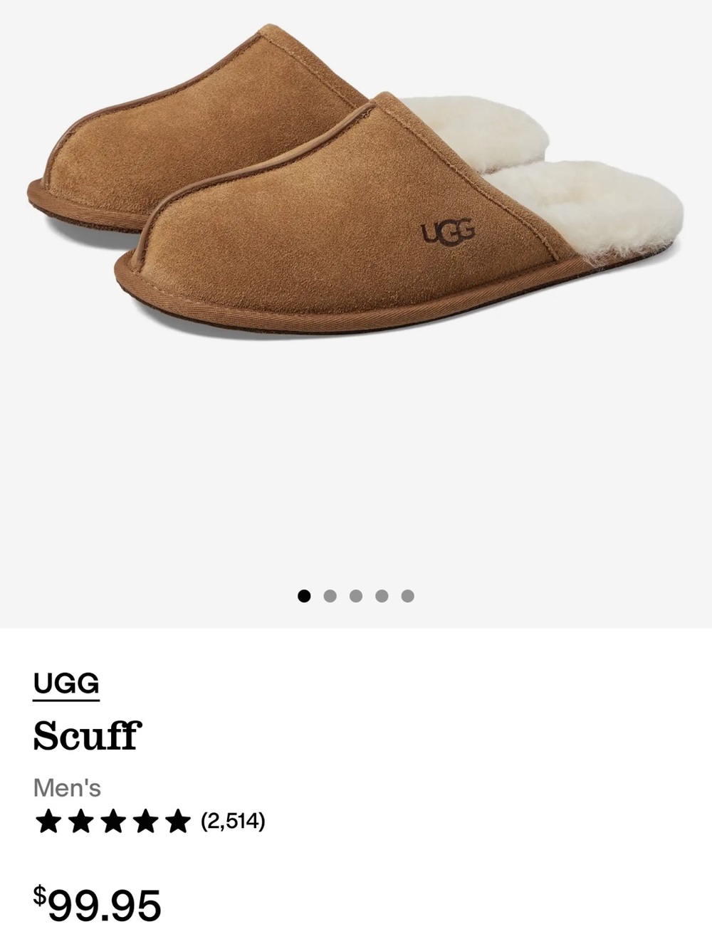 UGG Scuff Blue-Green Suede Plush-Lined Slip-On Mules - Picture 6 of 7